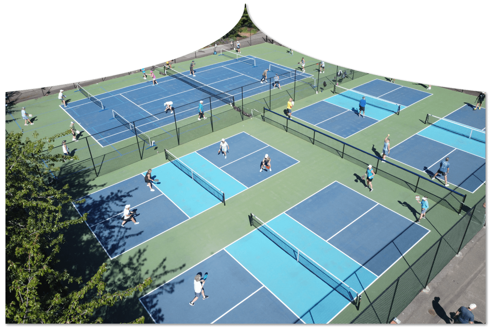 Oceanside Pickleball players playing on the courts