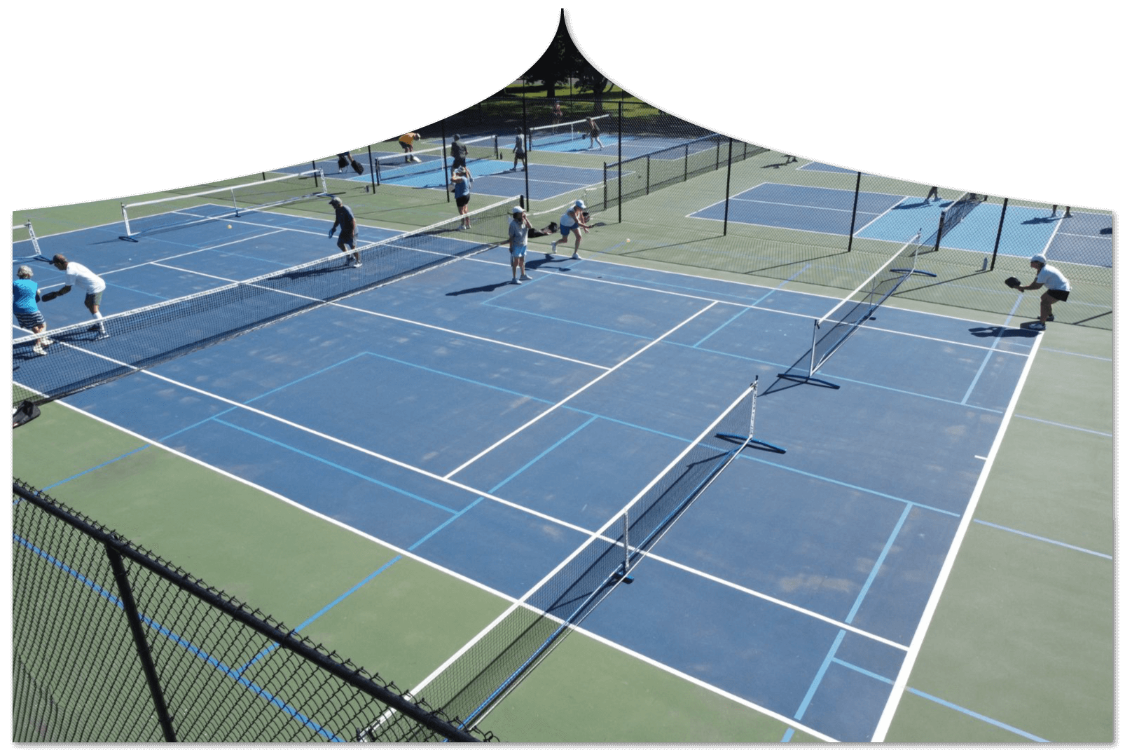 Oceanside Pickleball players playing on the courts