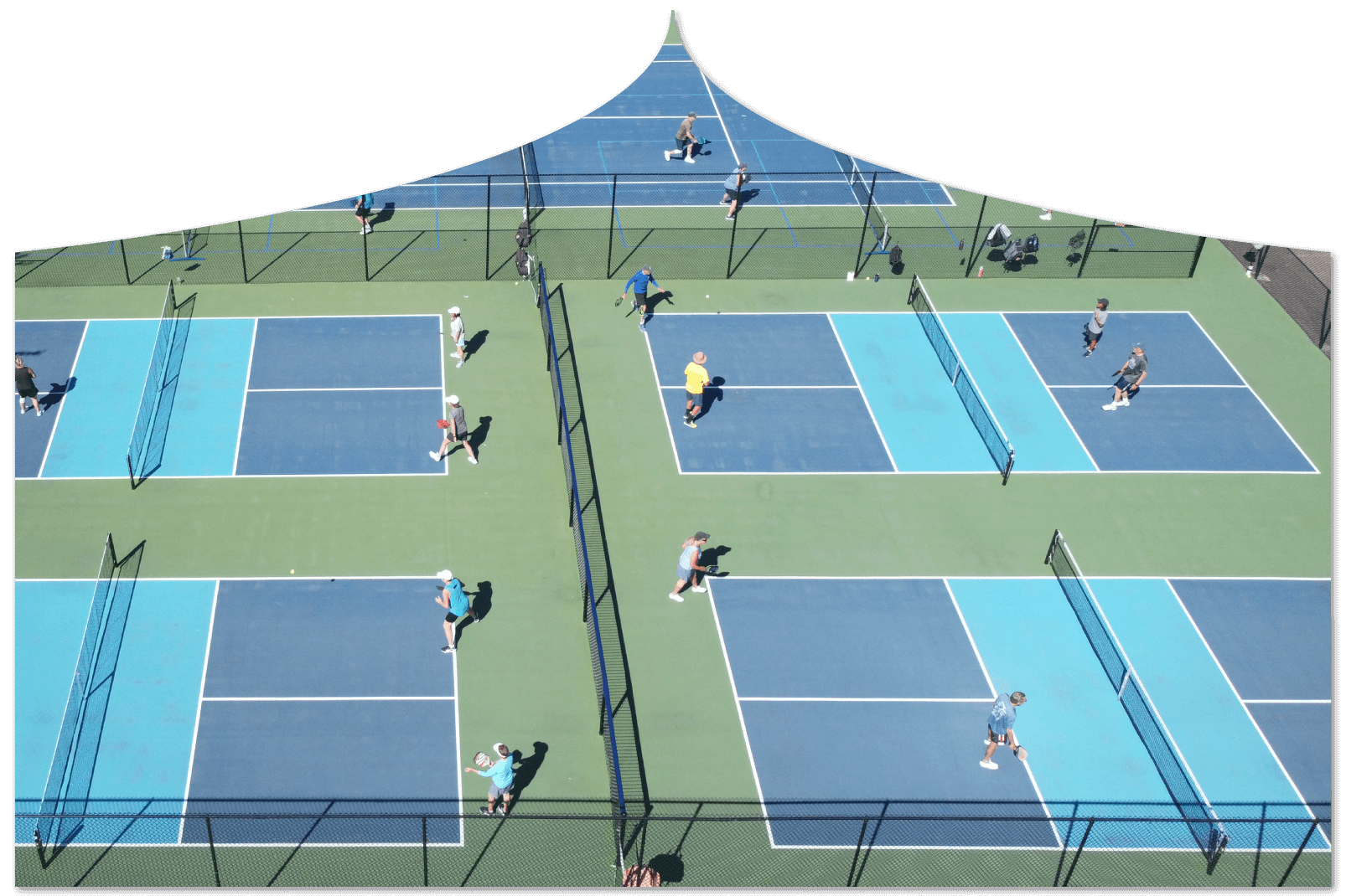 Oceanside Pickleball players playing on the courts