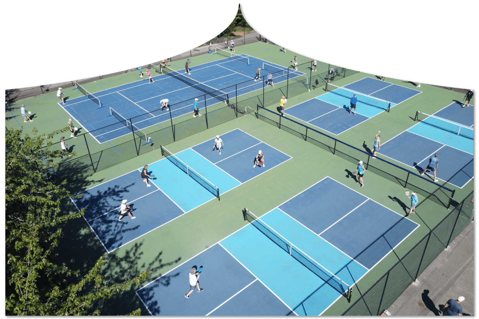 Oceanside Pickleball players playing on the courts