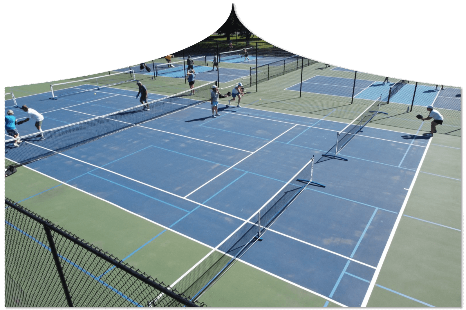 Oceanside Pickleball players playing on the courts