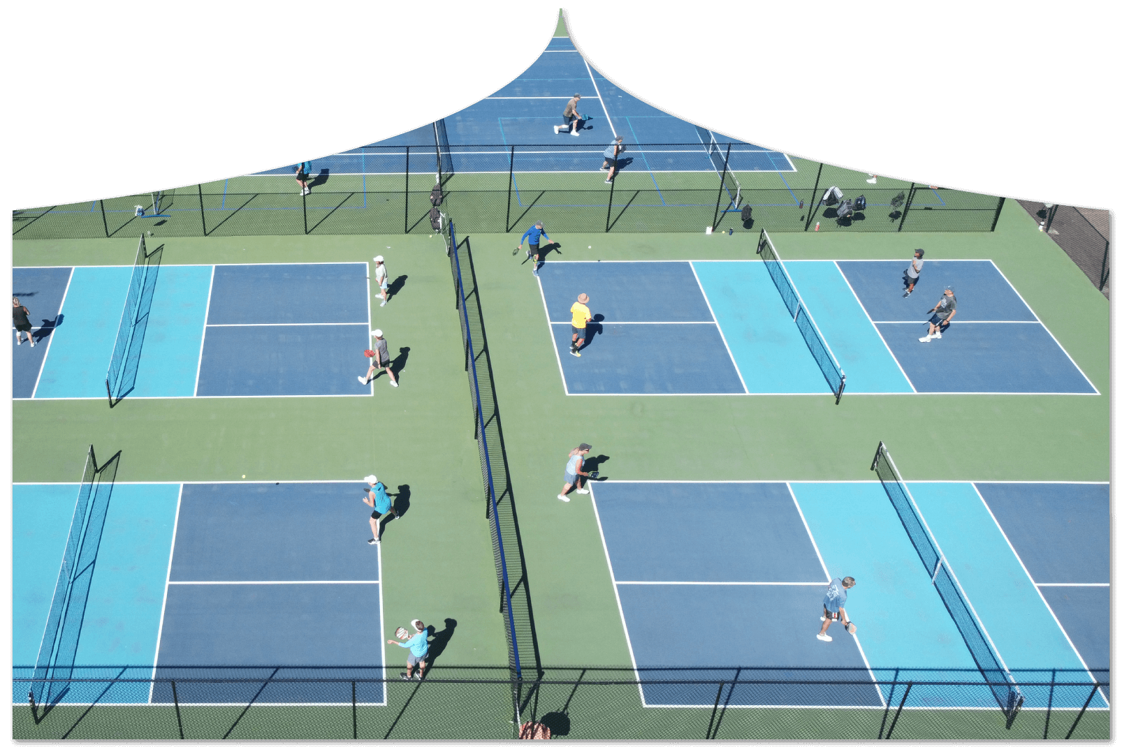 Oceanside Pickleball players playing on the courts